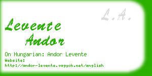 levente andor business card